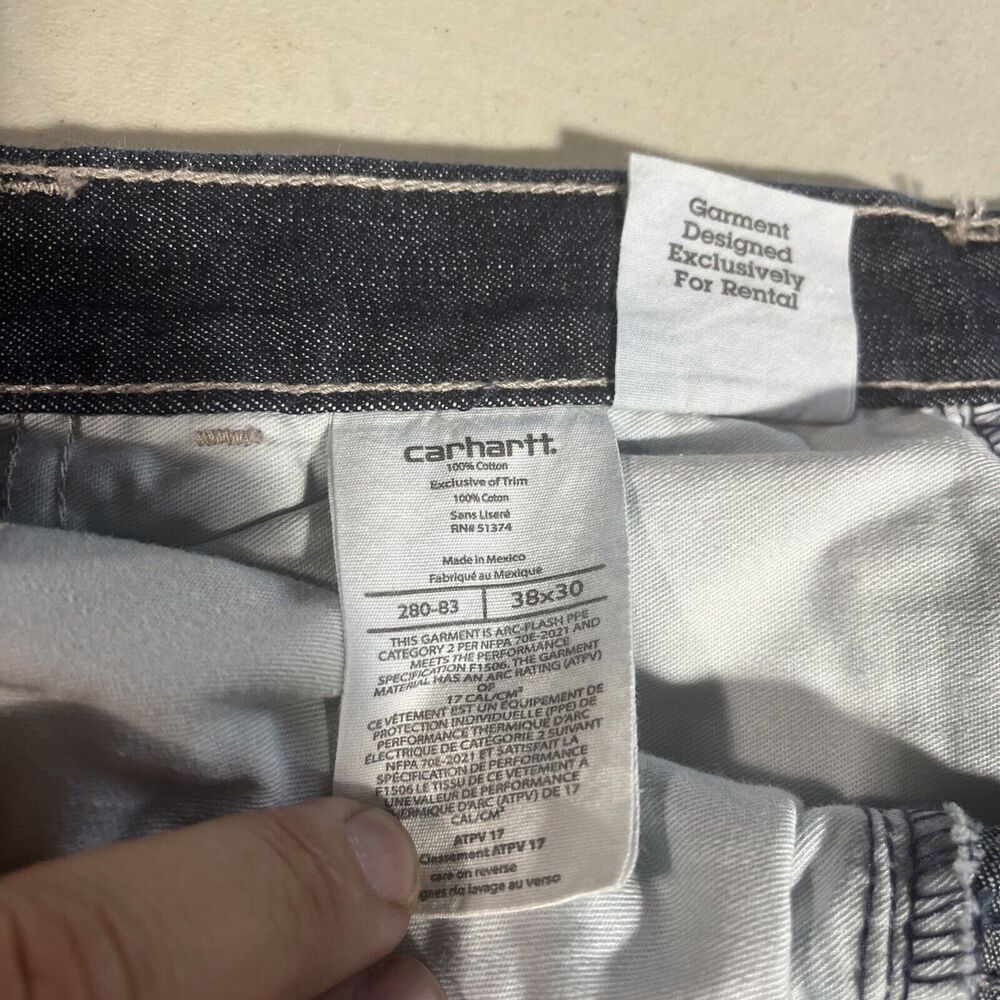 New Carhartt FR FLAME RESISTANT 280-83 Men's 38X30 Stretch Carpenter Jeans - Picture 3 of 3